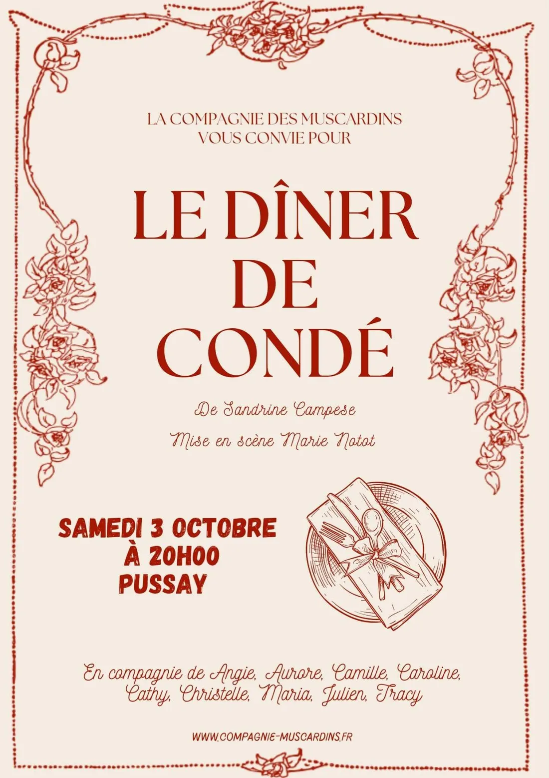 PUSSAY (91) - Théâtre : Le dîner de Condé