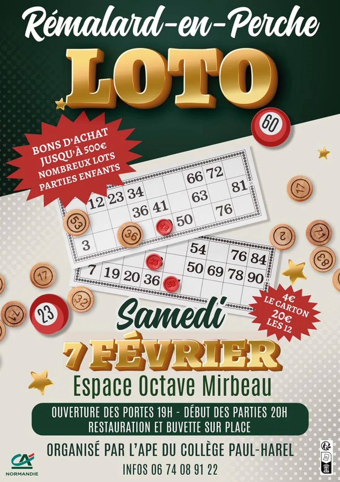 RÉMALARD (61) - Loto de l'APE du collège