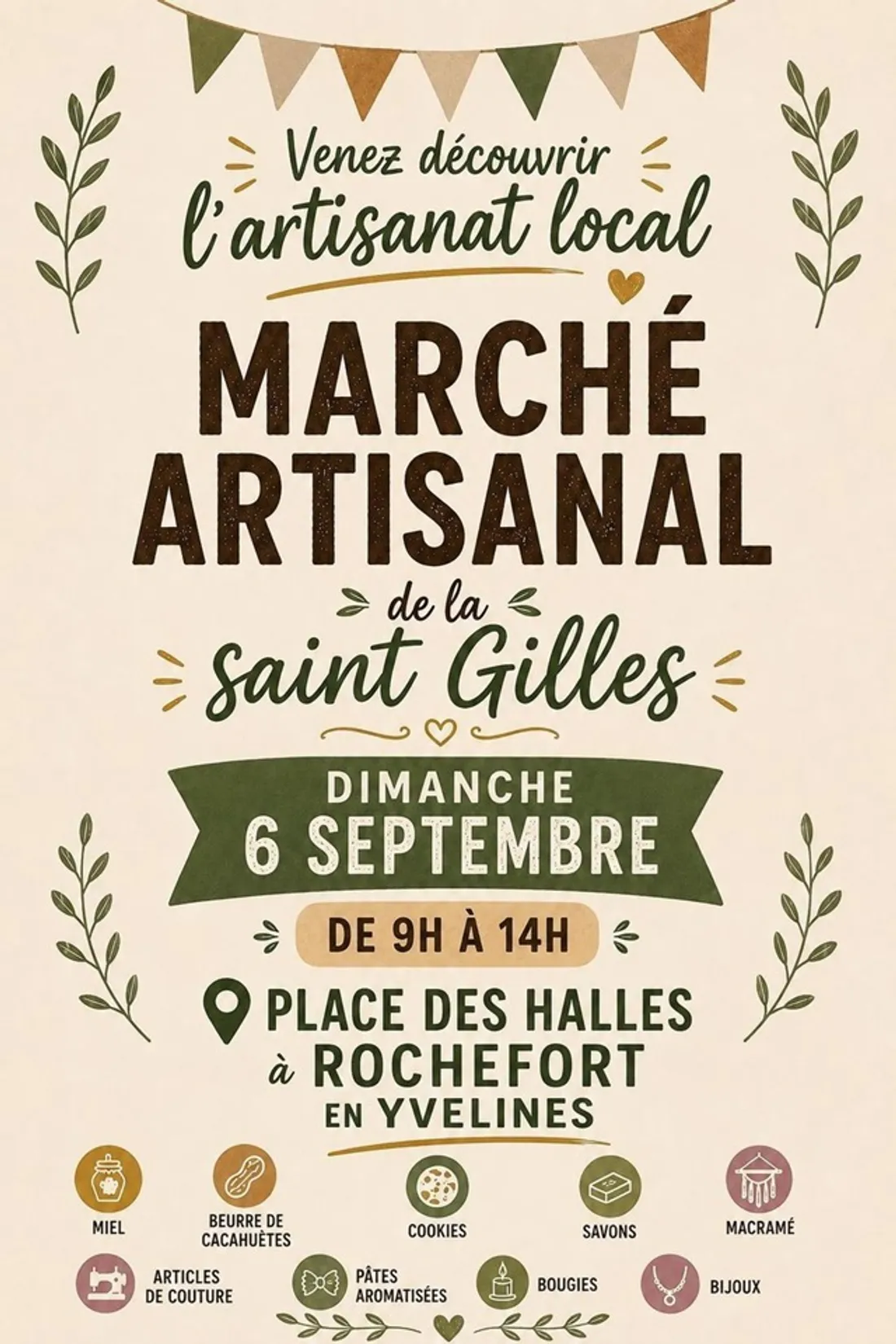 ROCHEFORT-EN-YVELINES (78) - Marché artisanal de la Saint Gilles