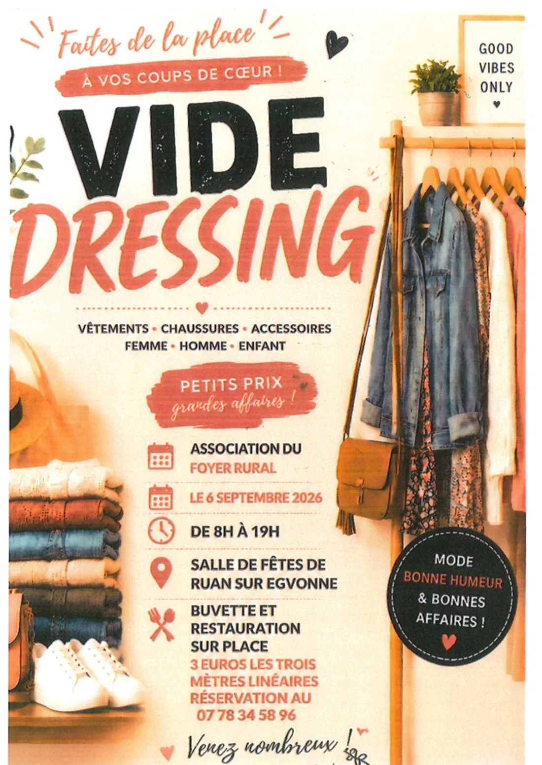 RUAN-SUR-EGVONNE (41) - Vide dressing de l'Association du Foyer Rural