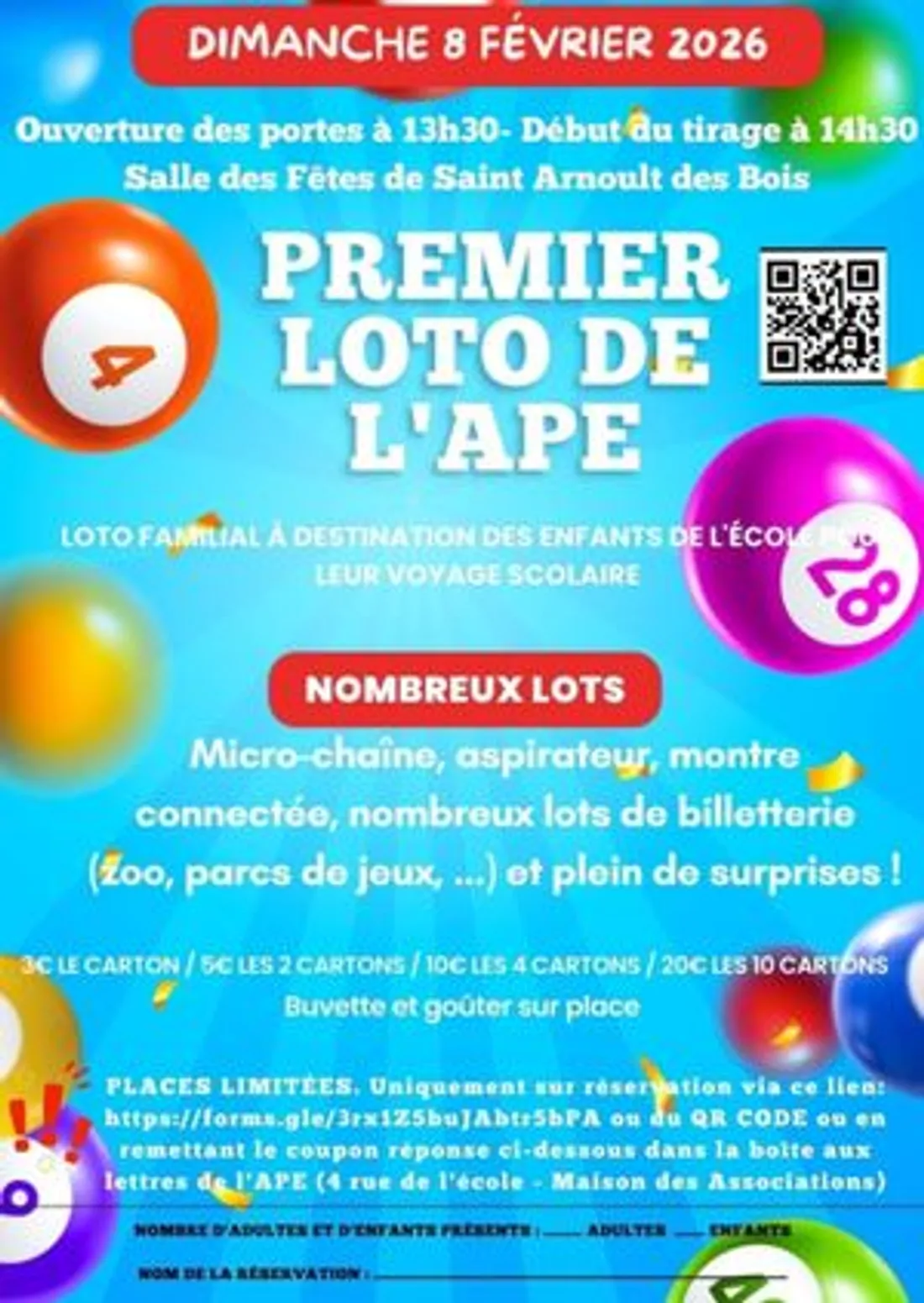 SAINT-ARNOULT-DES-BOIS - Loto de l'APE