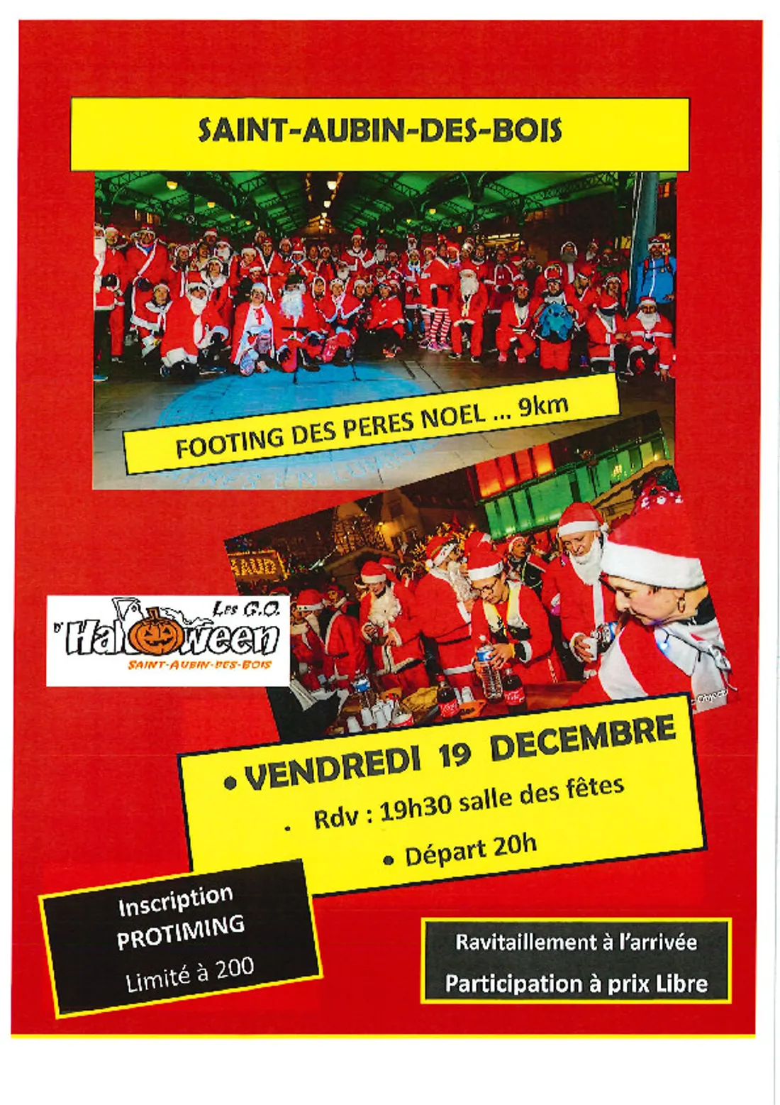 SAINT-AUBIN-DES-BOIS - Footing des Pères Noël
