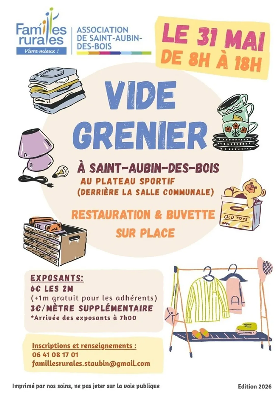 SAINT-AUBIN-DES-BOIS - Vide-greniers des Familles Rurales