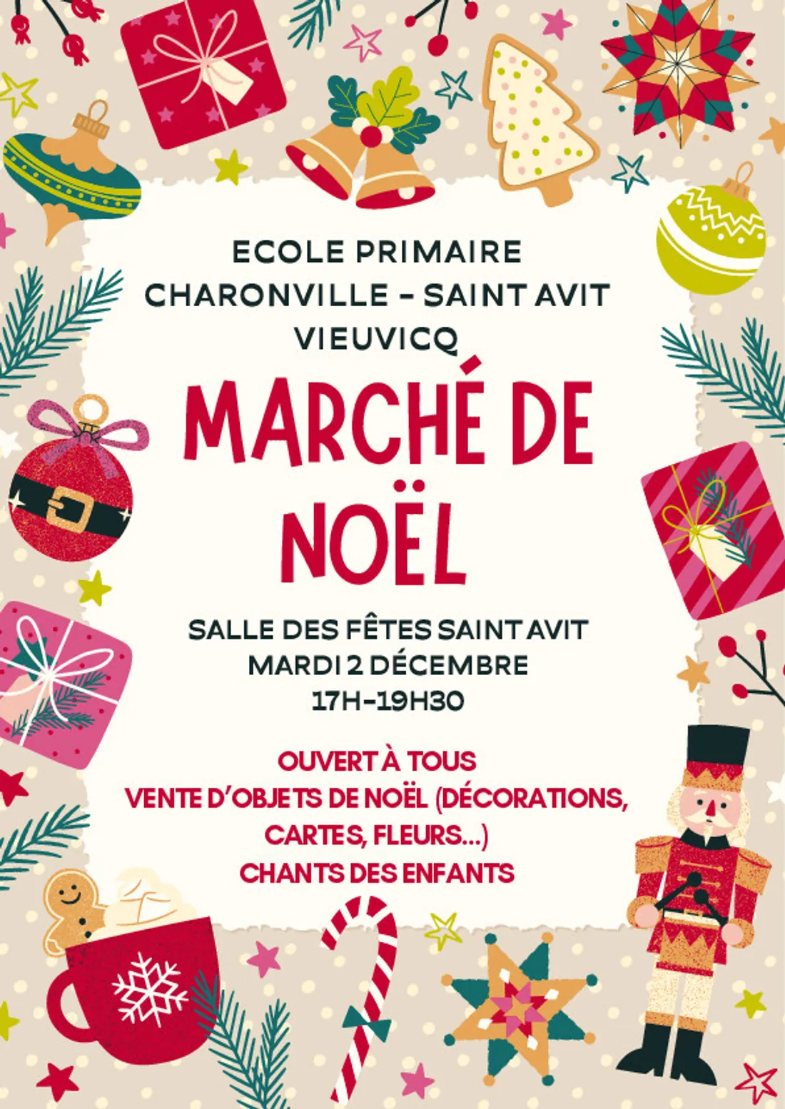 SAINT-AVIT-LES-GUESPIÈRES - Marché de Noël de l'école primaire