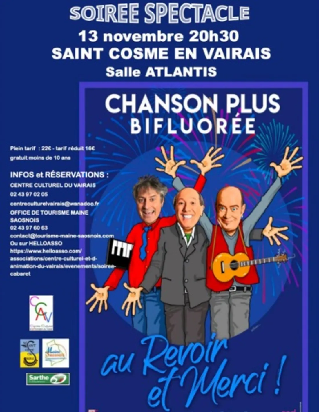 SAINT-COSME-EN-VAIRAIS (72) - Spectacle : Chanson Plus Bifluorée