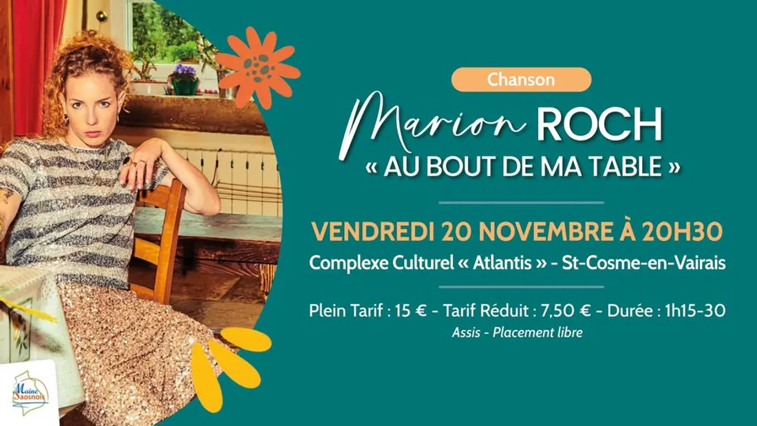 SAINT-COSME-EN-VAIRAIS (72) - Concert : Marion Roch « Au bout de ma table »