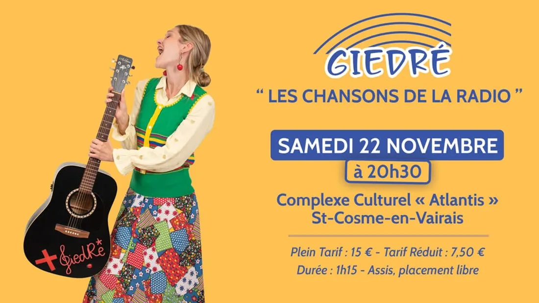 SAINT-COSME-EN-VAIRAIS (72) - Concert : Giedré, Les chansons de la radio