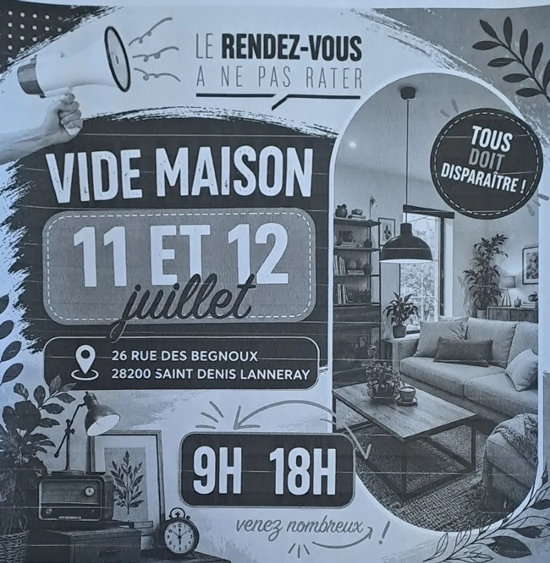 SAINT-DENIS-LES-PONTS - Vide maison