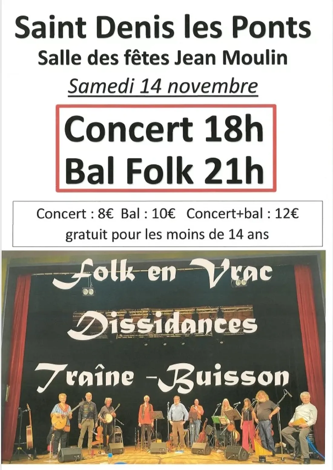 SAINT-DENIS-LES-PONTS - Concert et bal folk