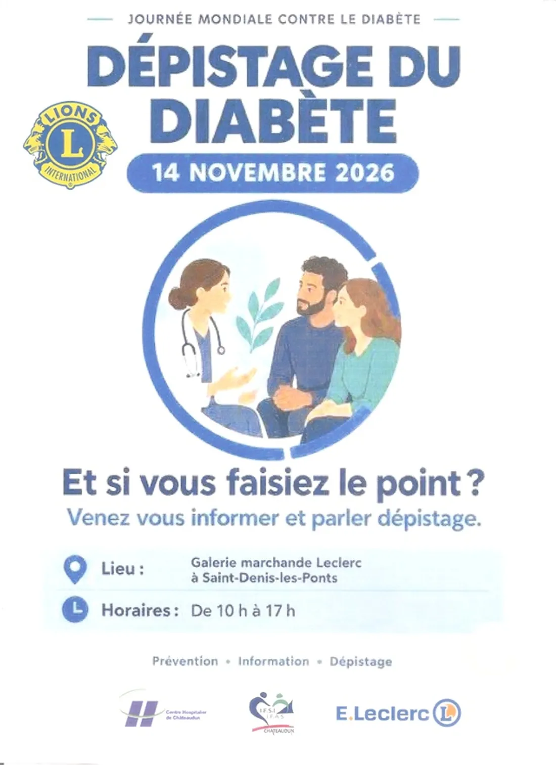 SAINT-DENIS-LES-PONTS - Dépistage du diabète