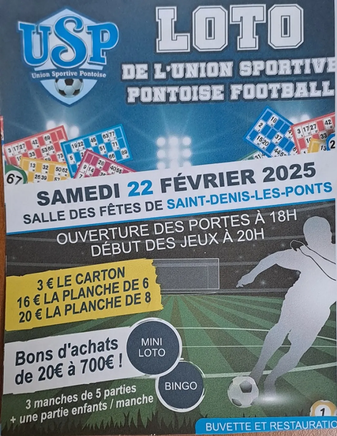 SAINT-DENIS-LES-PONTS - Loto de l'Union Sportive Pontoise Football