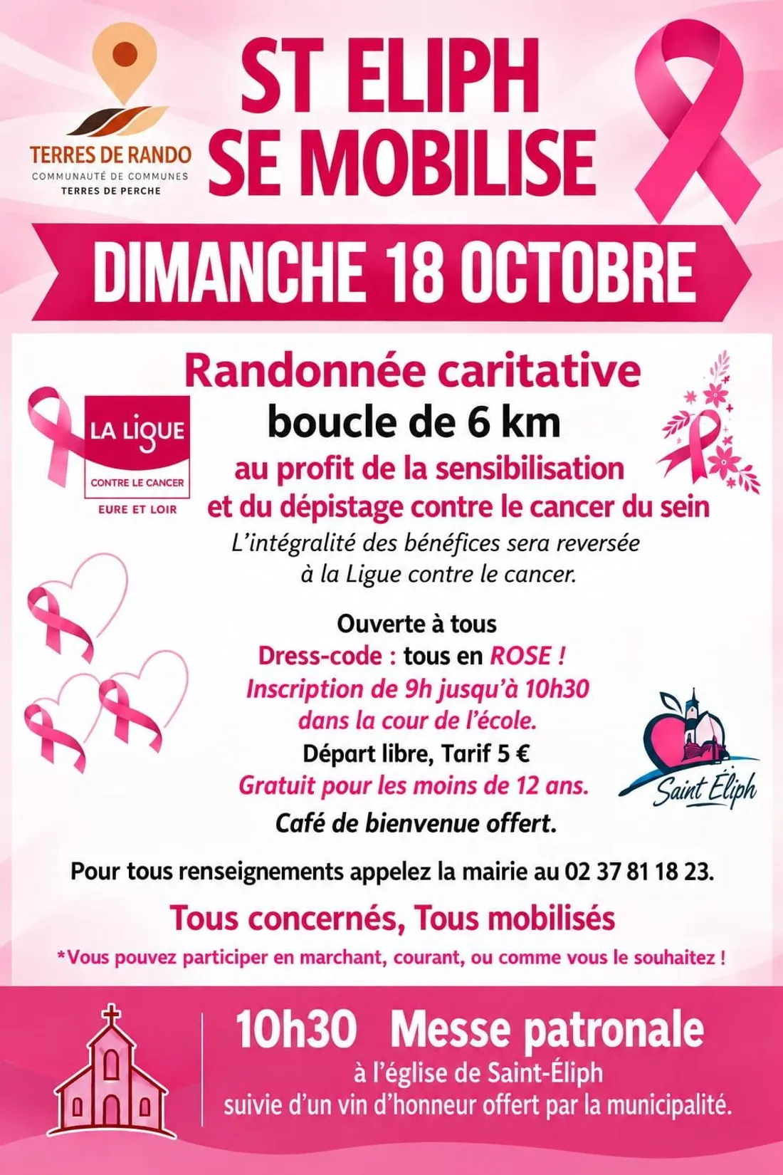 SAINT-ÉLIPH - Octobre Rose : Randonnée caritative