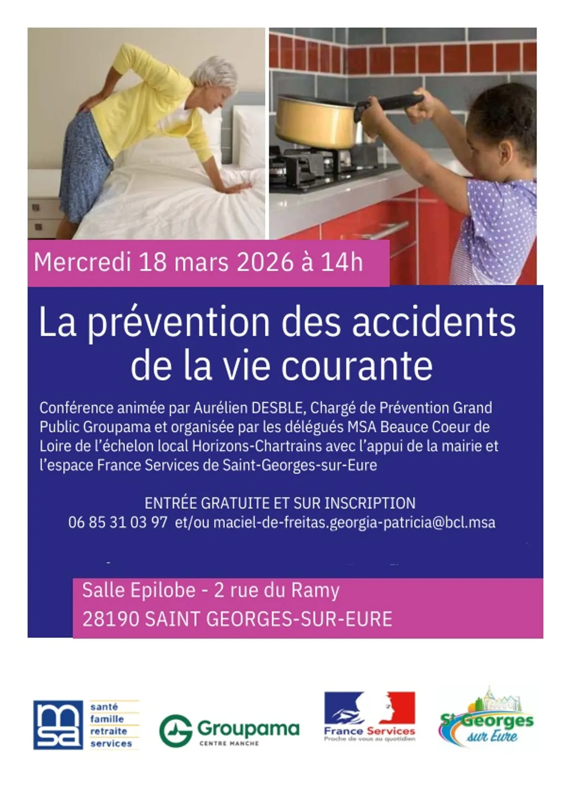 SAINT-GEORGES-SUR-EURE - Conférence : La prévention des accidents de la vie courante