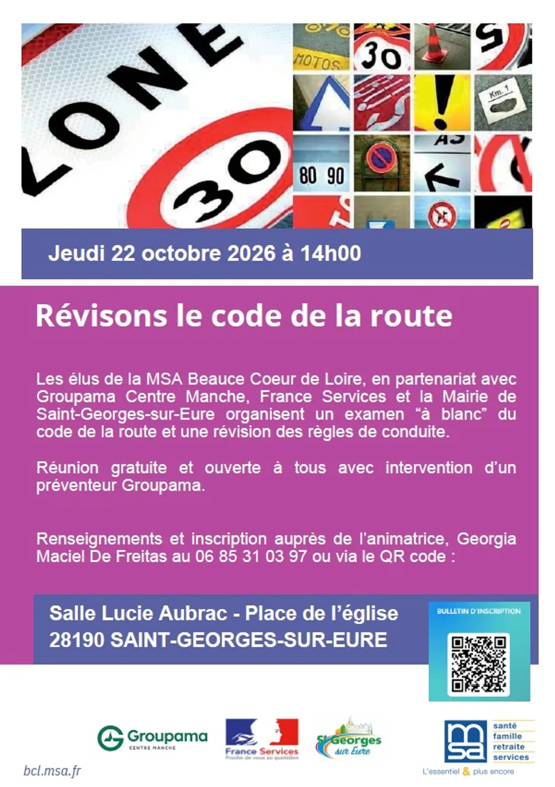 SAINT-GEORGES-SUR-EURE - Révisons le code de la route
