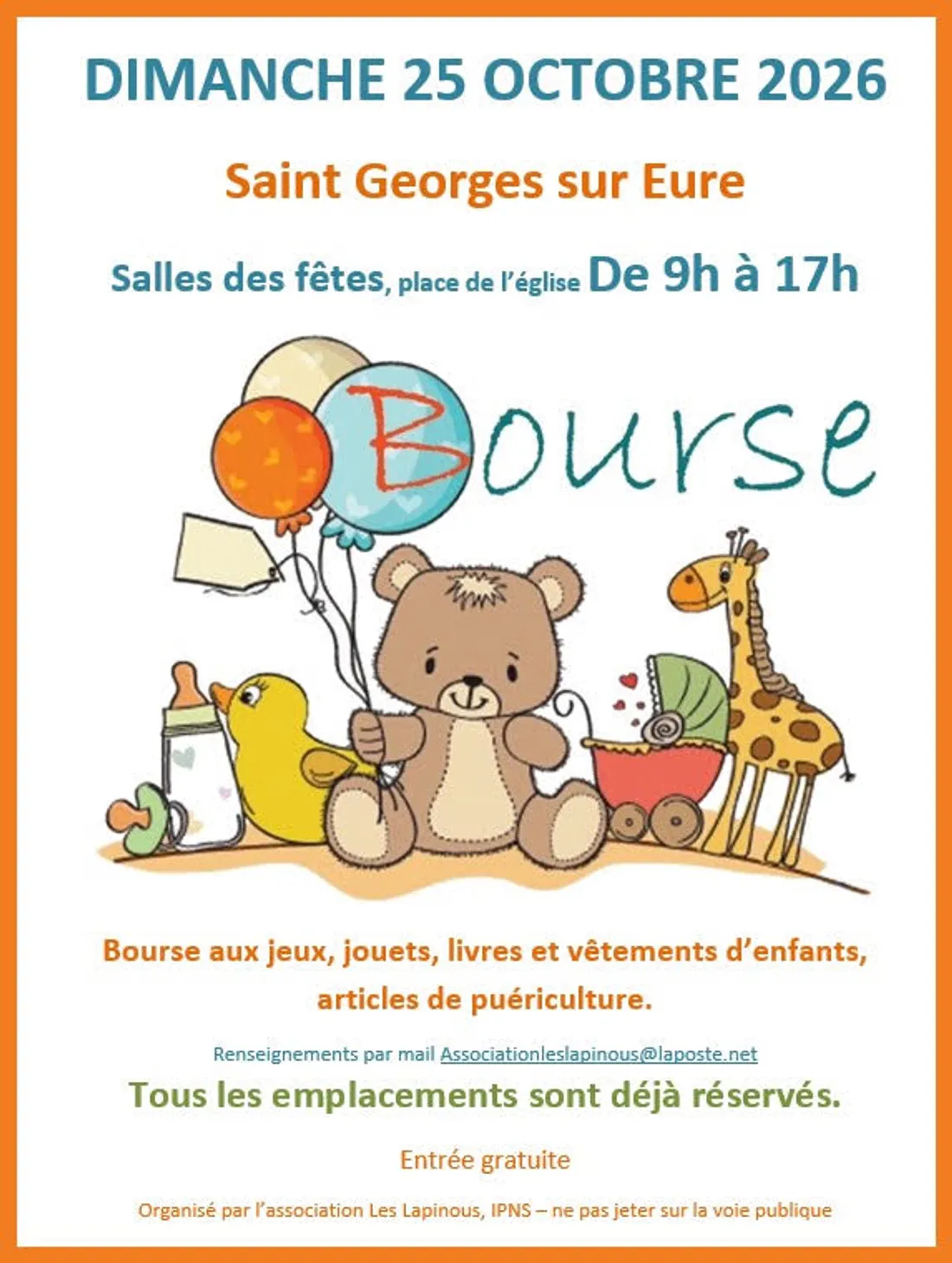 SAINT-GEORGES-SUR-EURE - Bourse aux jouets
