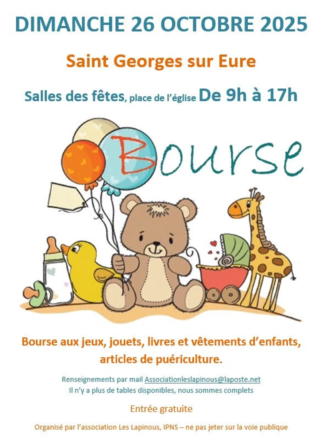 SAINT-GEORGES-SUR-EURE - Bourse aux jouets