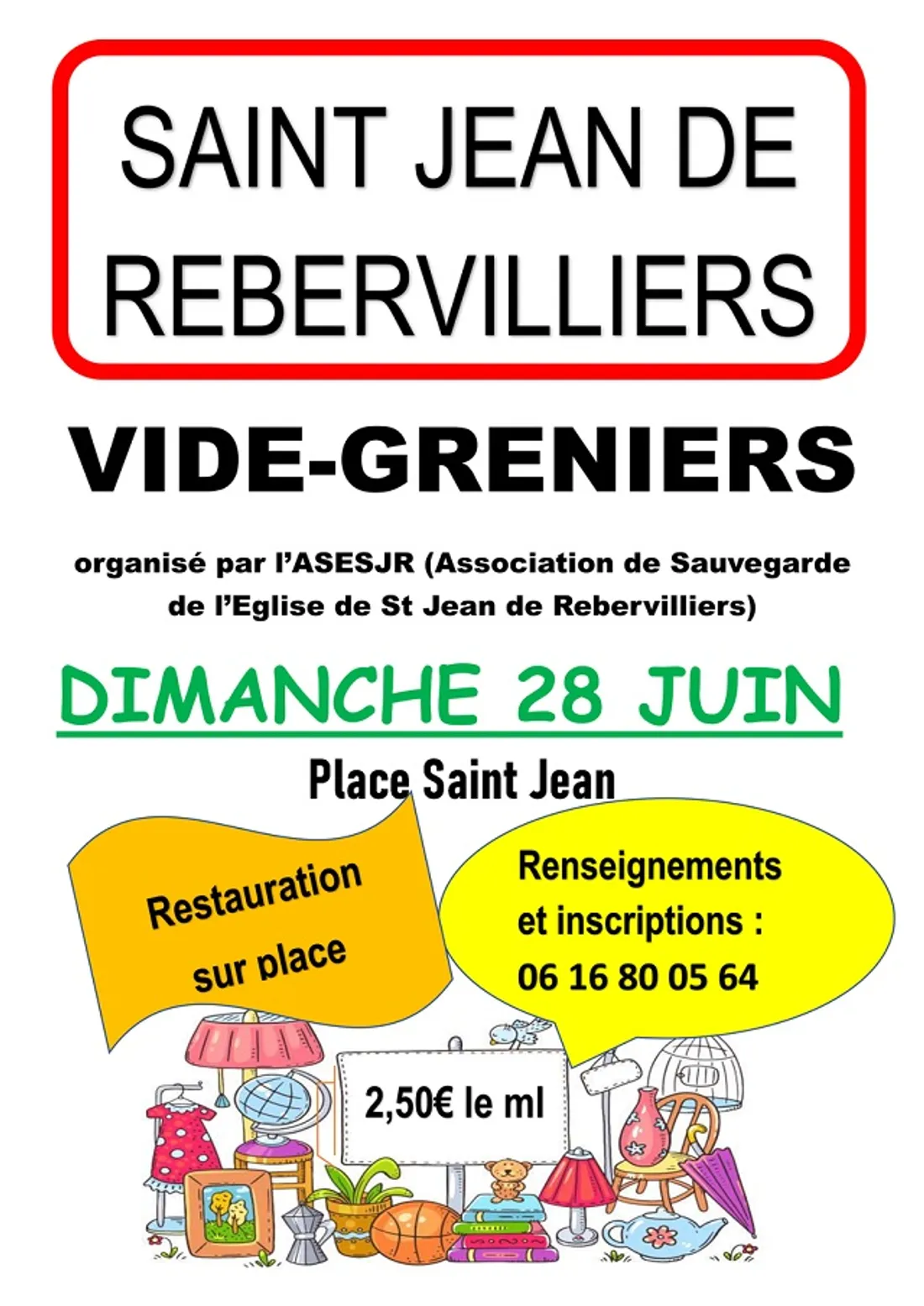 SAINT-JEAN-DE-REBERVILLIERS - Vide-greniers de l'ASESJR