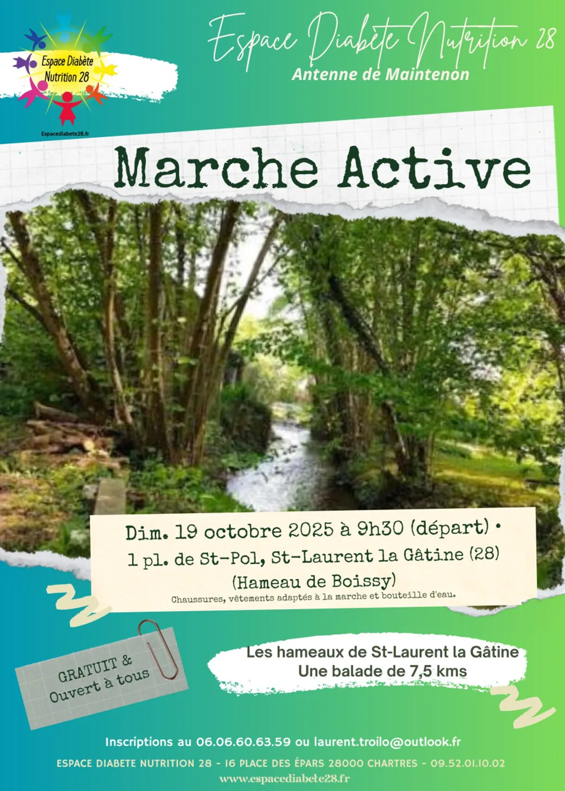 SAINT-LAURENT-LA-GÂTINE - Marche active de l'Espace Diabète Nutrition 28