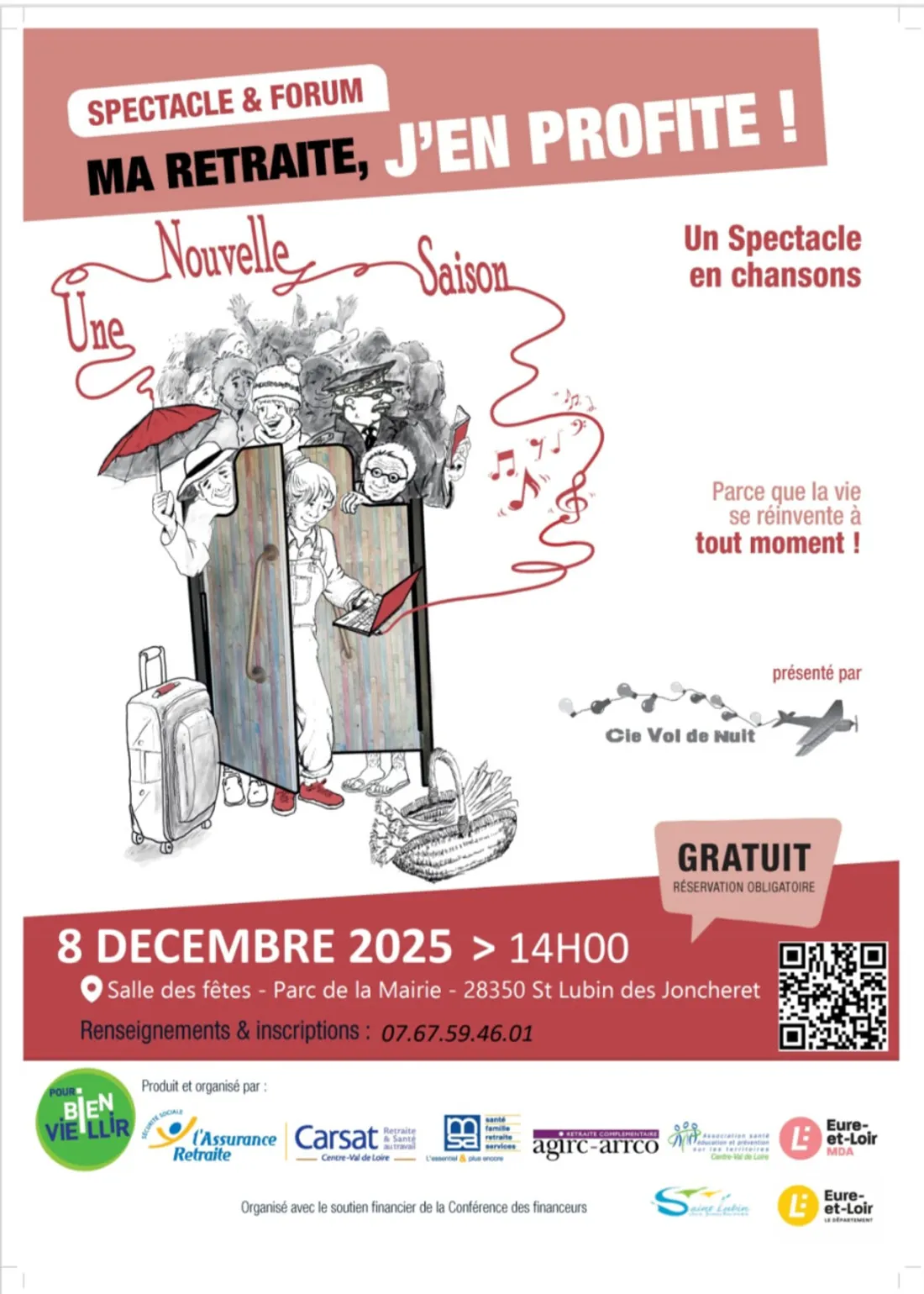 SAINT-LUBIN-DES-JONCHERETS - Spectacle et forum « Ma retraite, j'en profite ! »