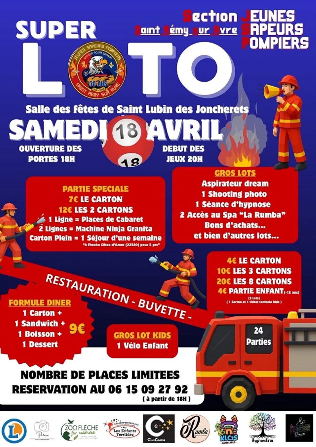 SAINT-LUBIN-DES-JONCHERETS - Loto des Jeunes Sapeurs-pompiers de Saint-Rémy-sur-Avre