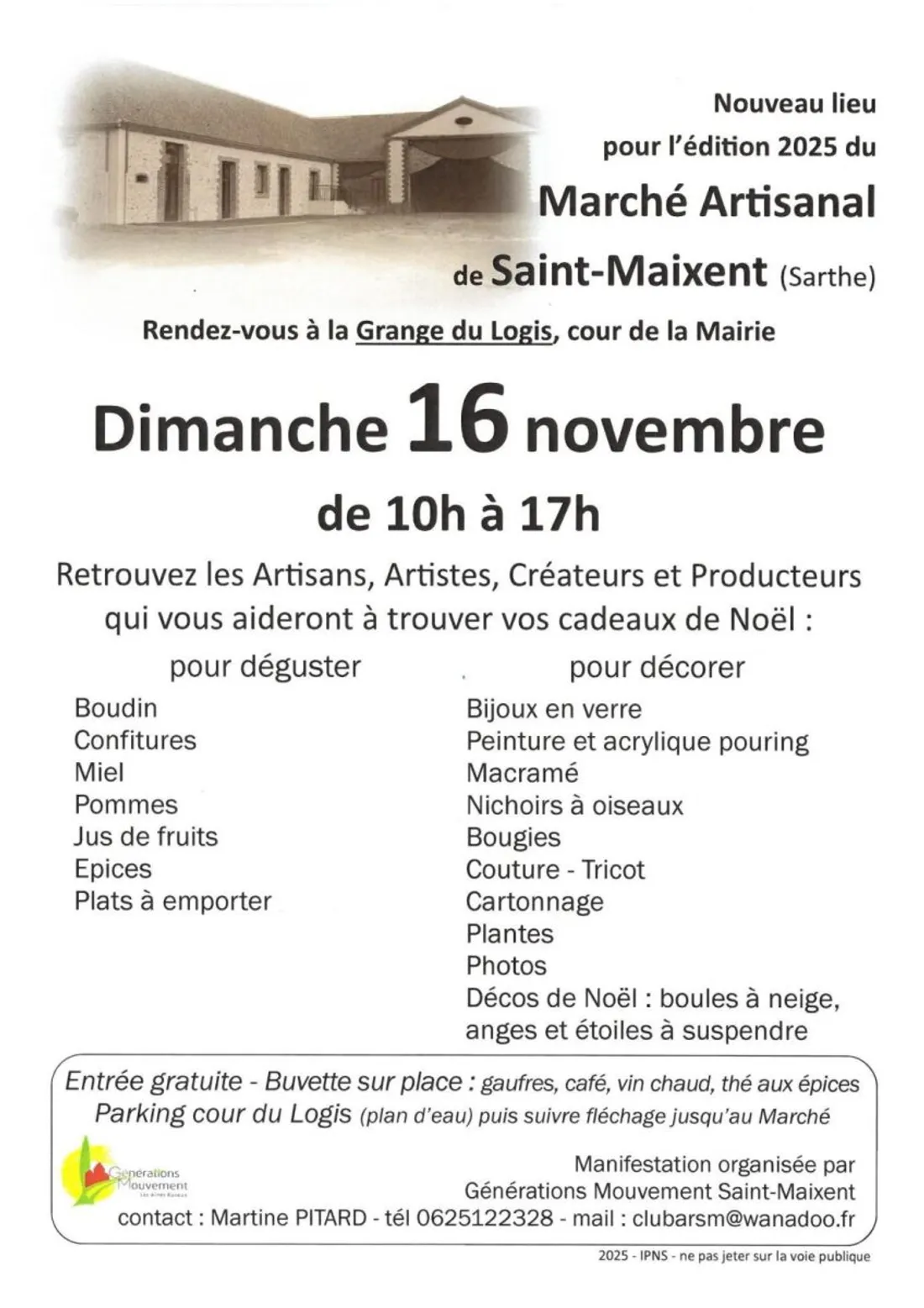 SAINT-MAIXENT (72) - Marché artisanal