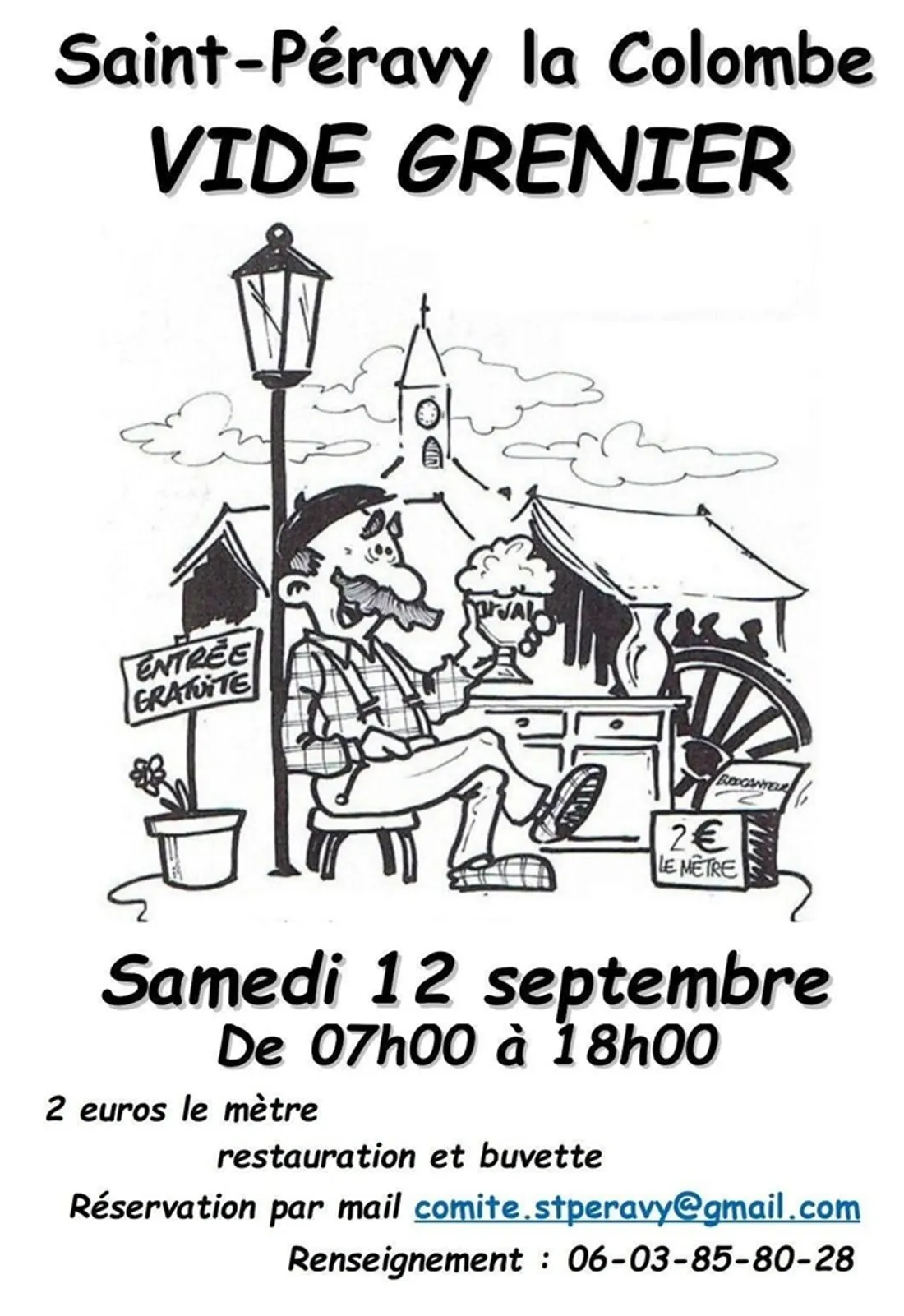 SAINT-PÉRAVY-LA-COLOMBE (45) - Vide-greniers du comité des fêtes