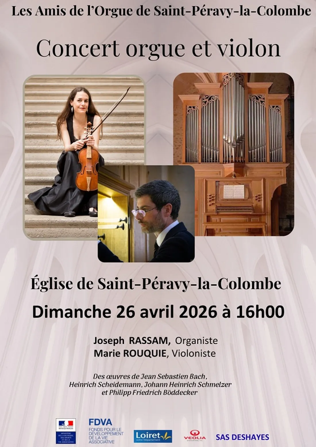 SAINT-PÉRAVY-LA-COLOMBE (45) - Concert orgue et violon