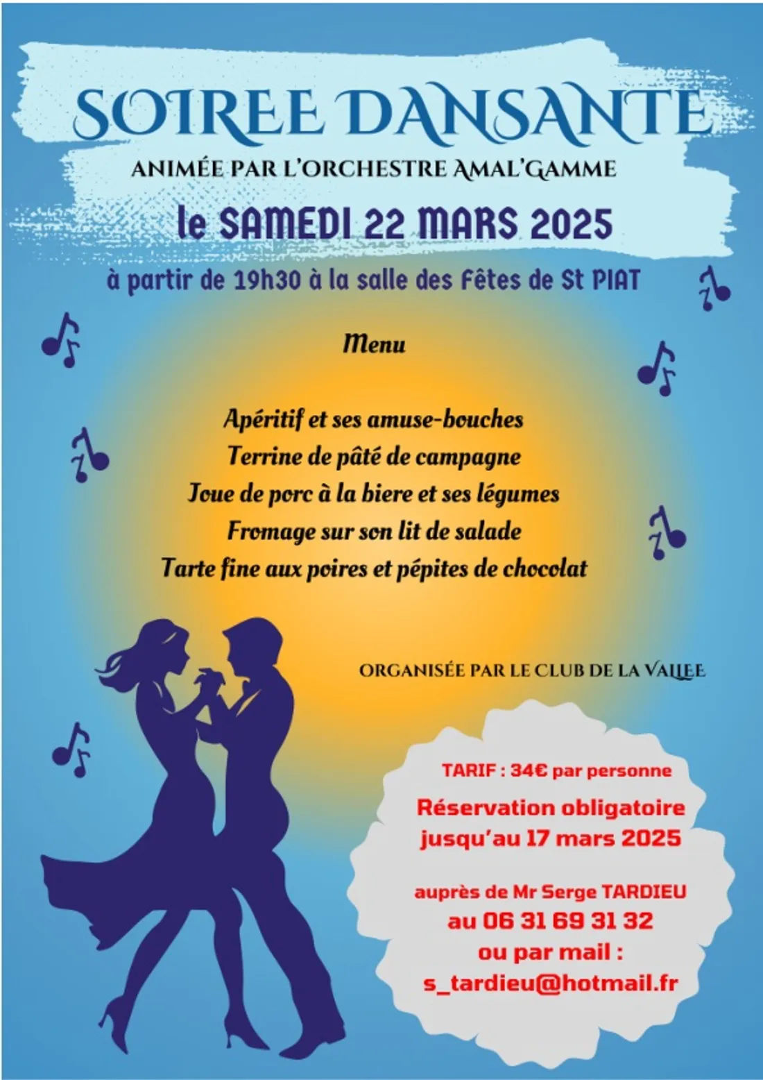 SAINT-PIAT - Dîner dansant du Club de la Vallée