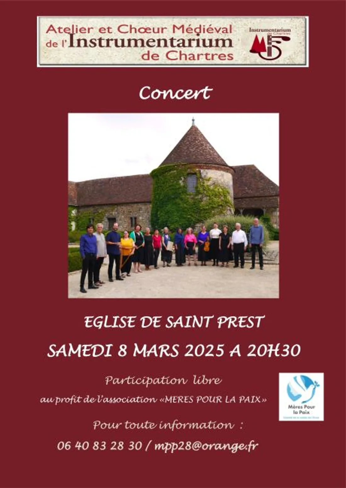 SAINT-PREST - Concert du Chœur médiéval et de l'Instrumentarium de Chartres