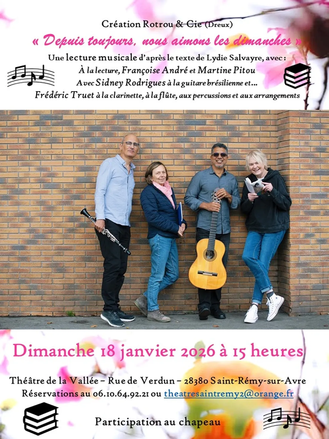 SAINT-RÉMY-SUR-AVRE - Lecture musicale : Depuis toujours nous aimons les dimanches