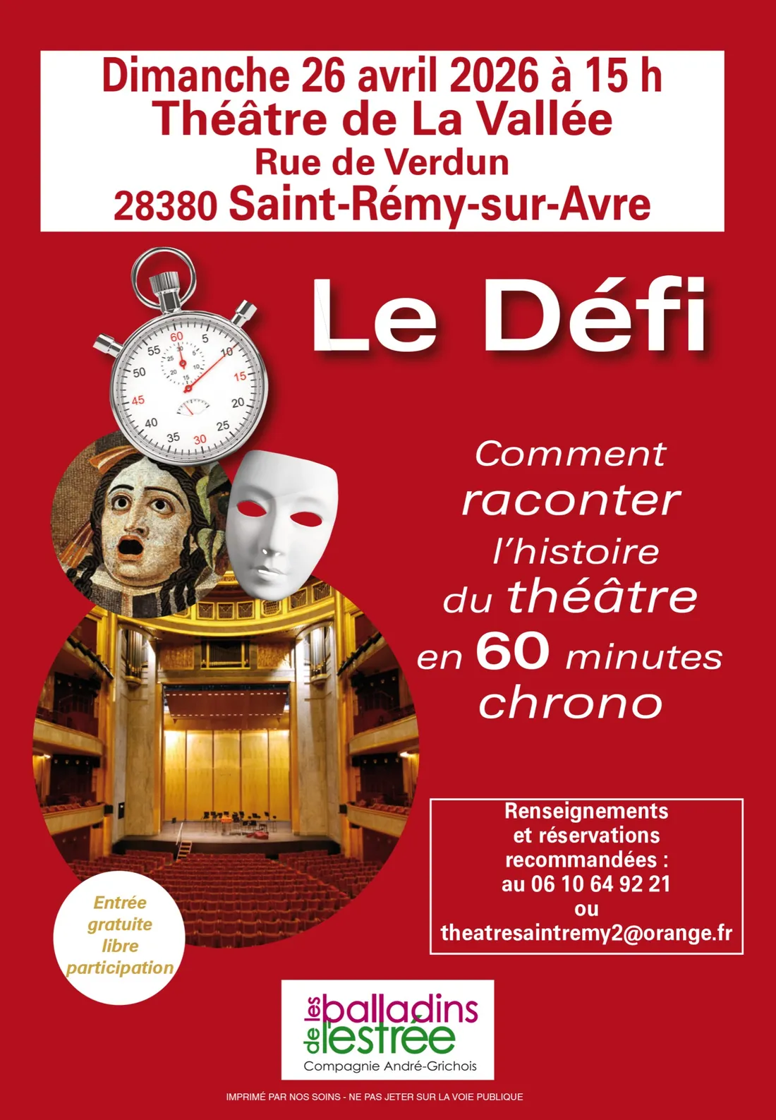 SAINT-RÉMY-SUR-AVRE - Théâtre : Le Défi