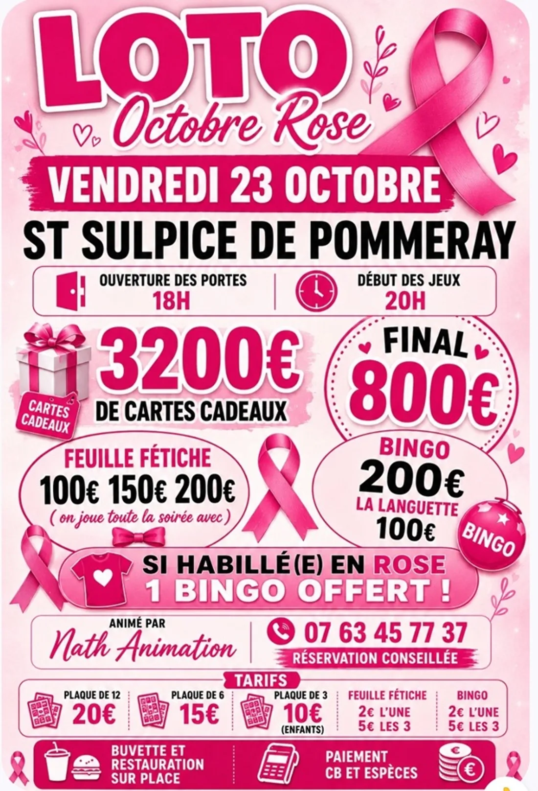 SAINT-SULPICE-DE-POMMERAY (41) - Loto Octobre Rose