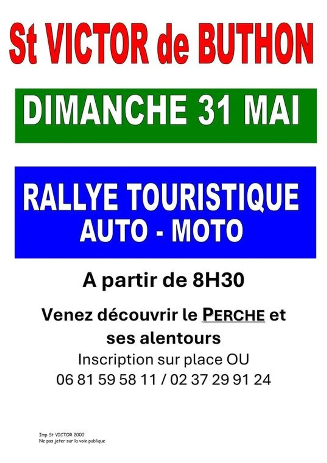 SAINT-VICTOR-DE-BUTHON - Rallye touristique auto moto