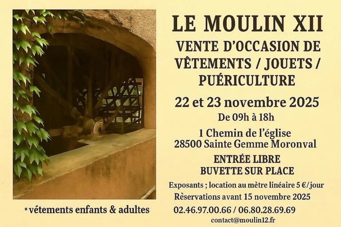 SAINTE-GEMME-MORONVAL - Bourse aux vêtements, jouets et puériculture