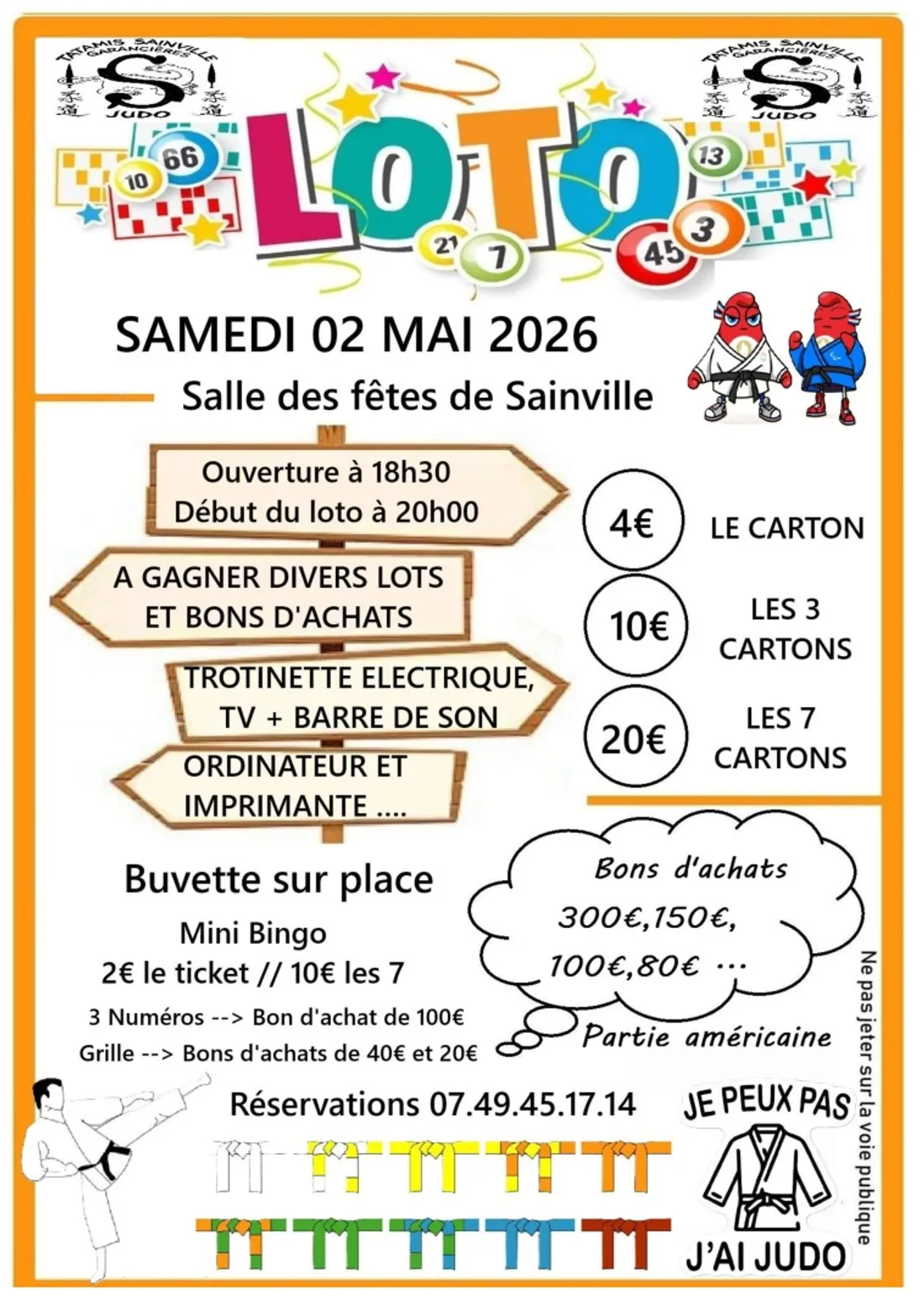 SAINVILLE - Loto du judo