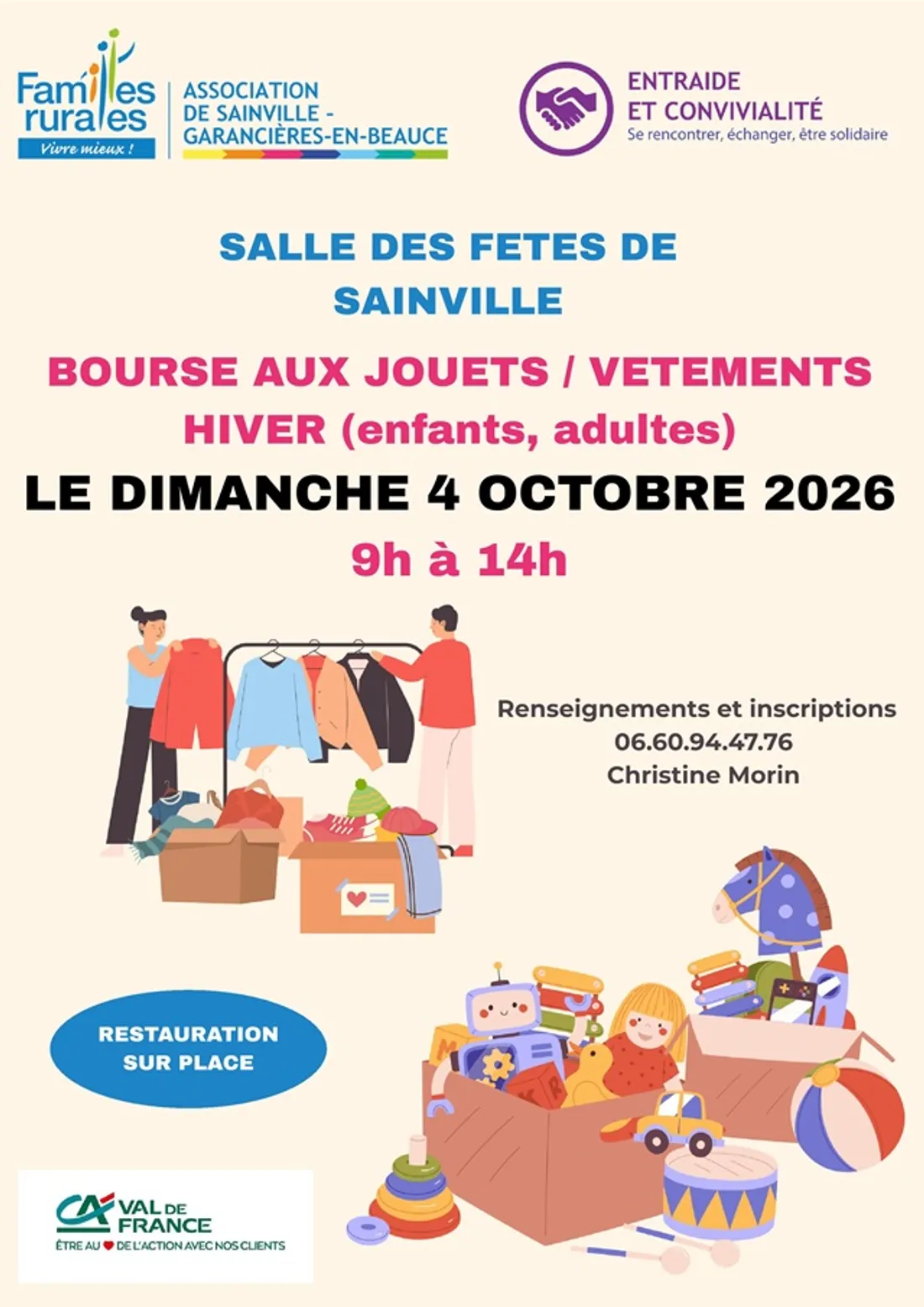 SAINVILLE - Bourse aux jouets et vêtements d'hiver