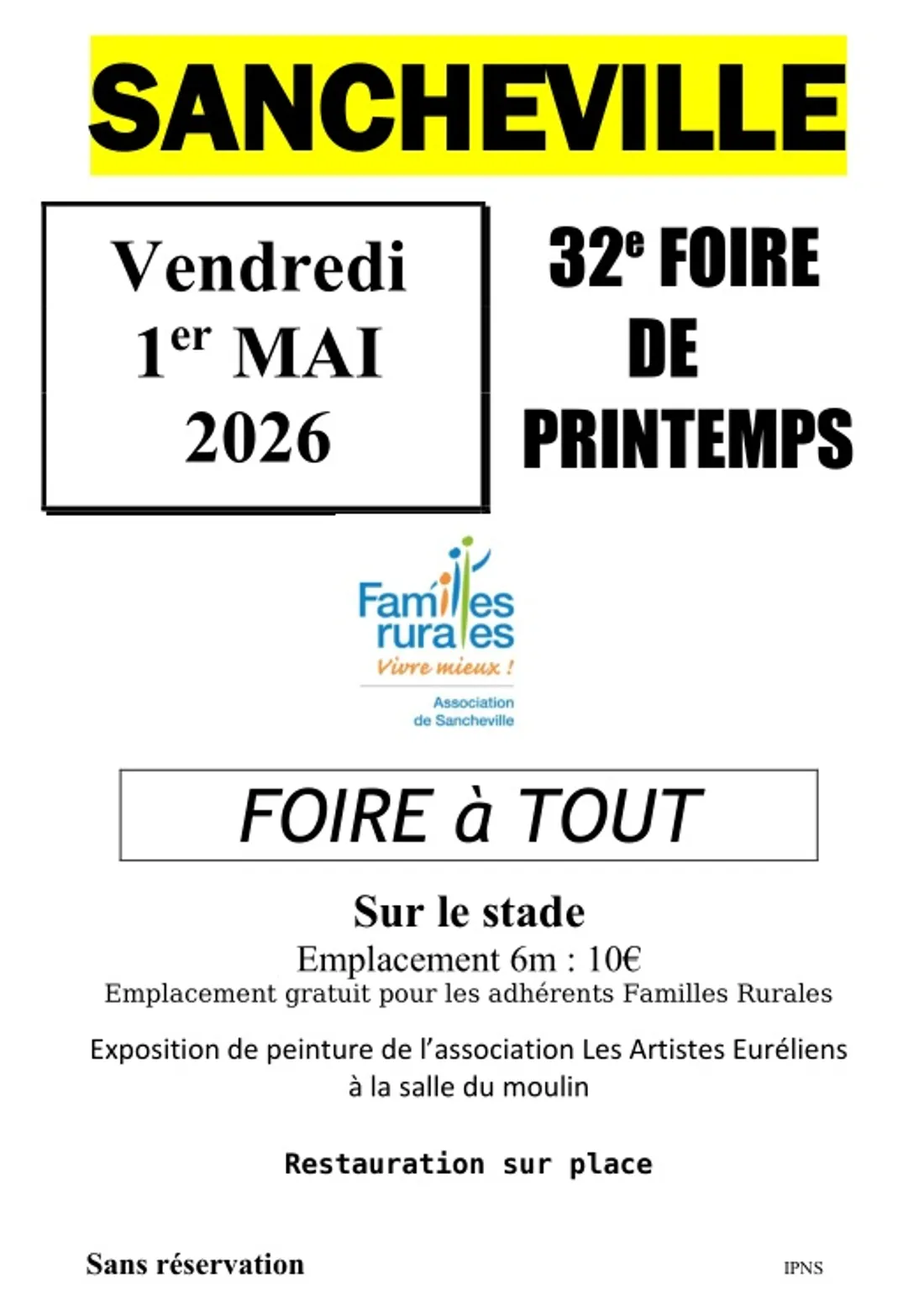 SANCHEVILLE - 32e foire de printemps