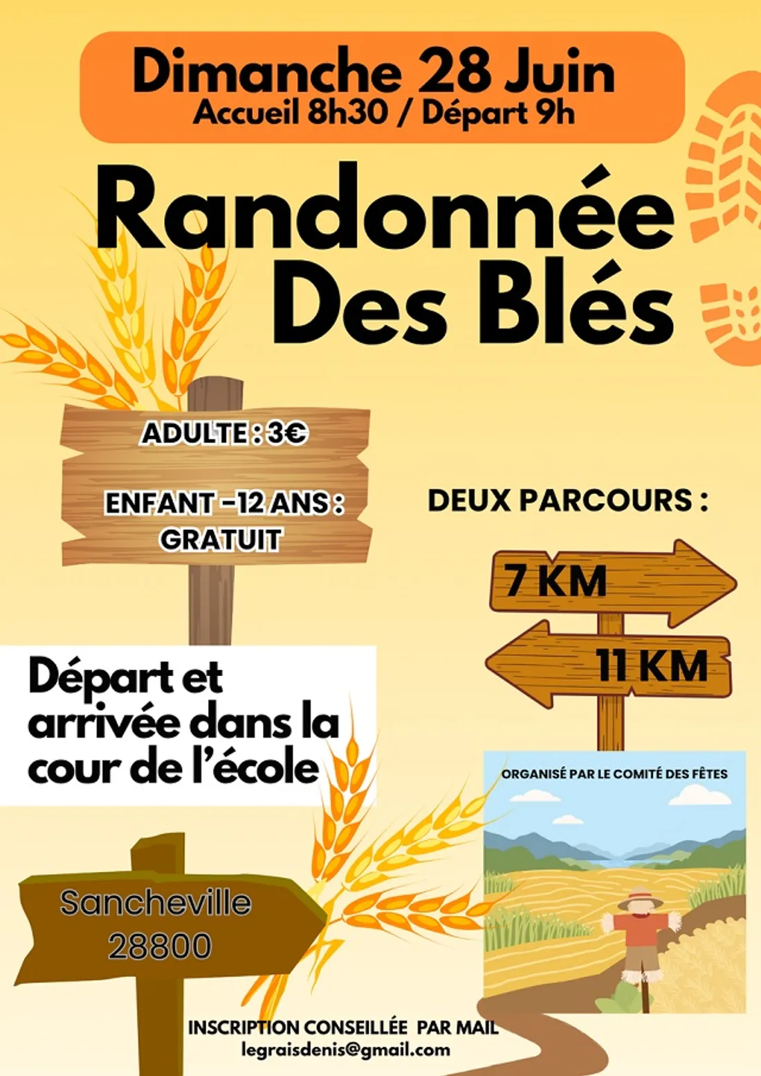 SANCHEVILLE - Randonnée des blés