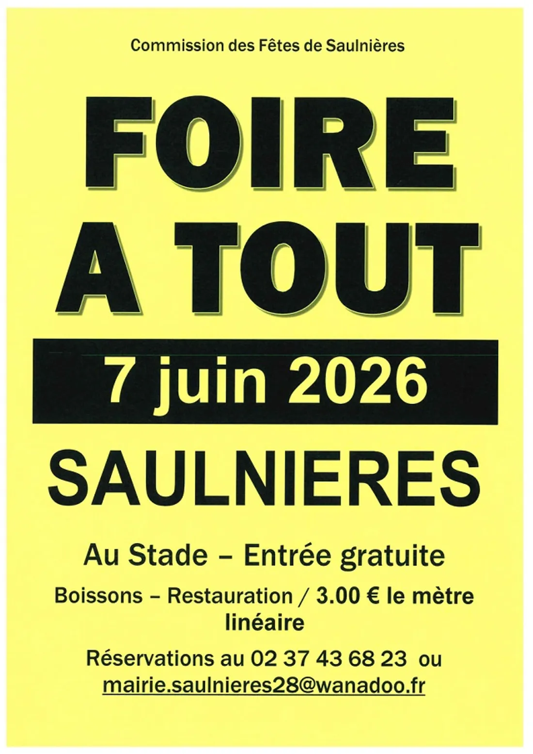 SAULNIÈRES - Foire à tout du comité des fêtes