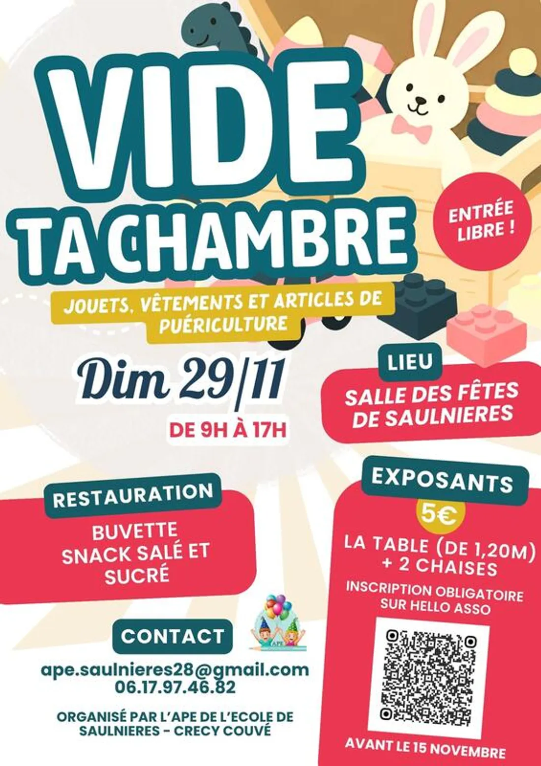 SAULNIÈRES - Vide ta chambre