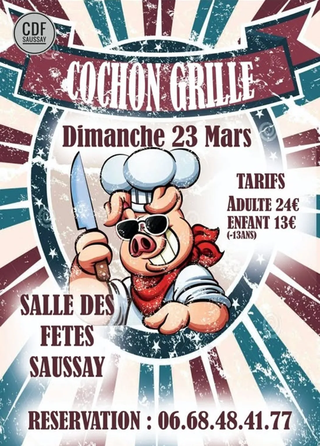 SAUSSAY - Cochon grillé du comité des fêtes