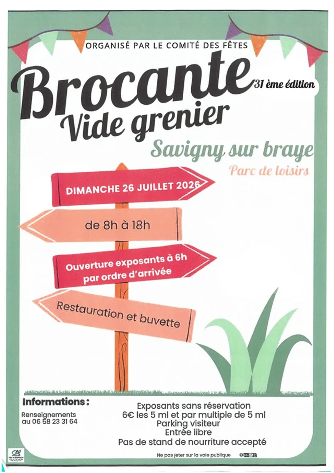 SAVIGNY-SUR-BRAYE (41) - 31e brocante et Vide-greniers du comité des fêtes