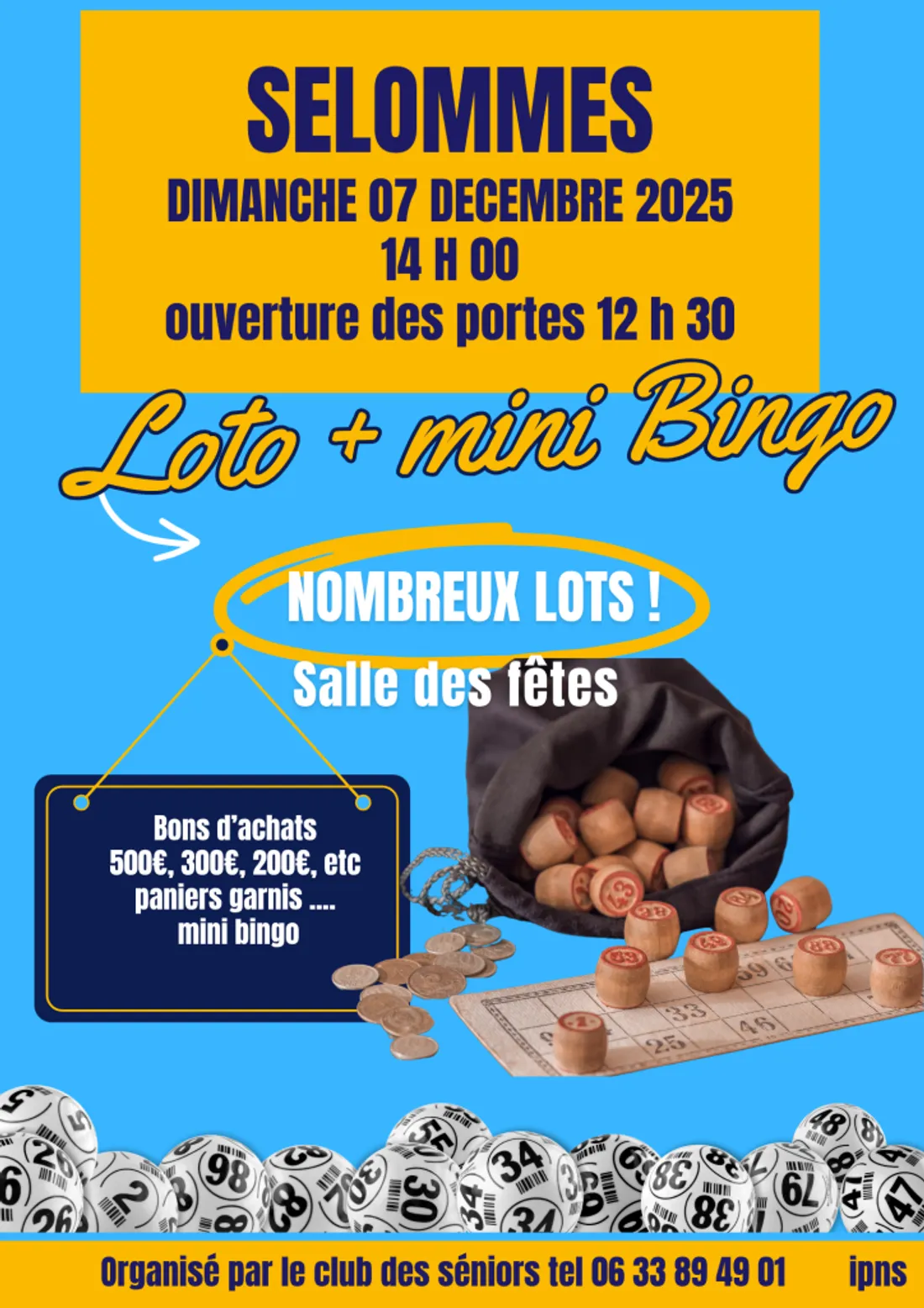 SELOMMES (41) - Loto du club des seniors