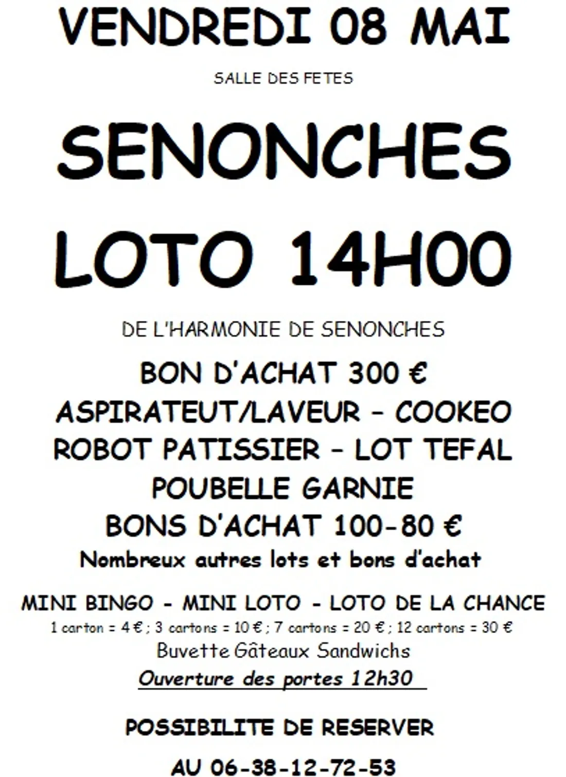 SENONCHES - Loto de l'Harmonie