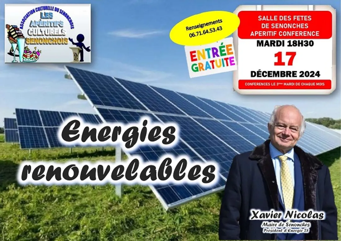 SENONCHES - Apéritifs culturels : Énergies renouvelables