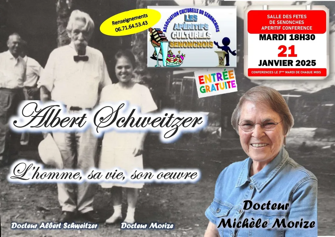 SENONCHES - Conférencière : Albert Schweitzer, l’homme, sa vie, son œuvre