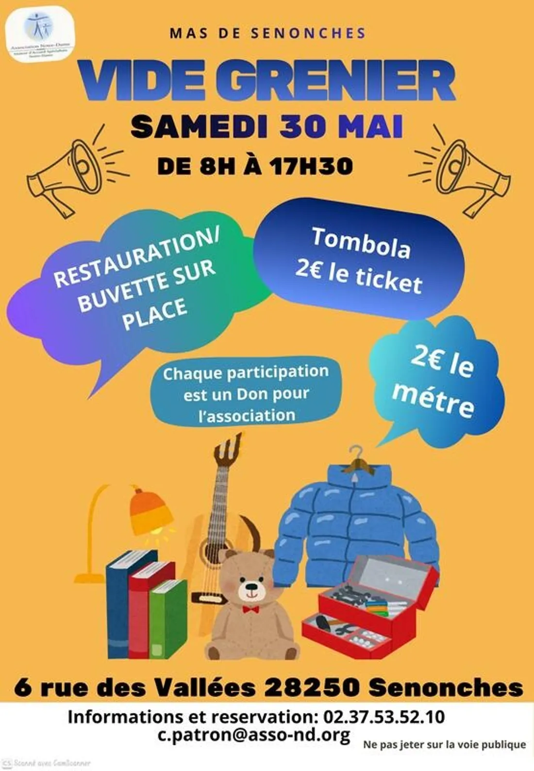 SENONCHES - Vide-greniers de l'Association Notre-Dame