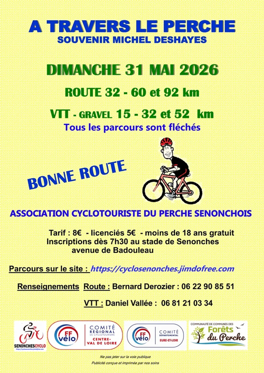SENONCHES - Cyclotourisme : A travers le Perche