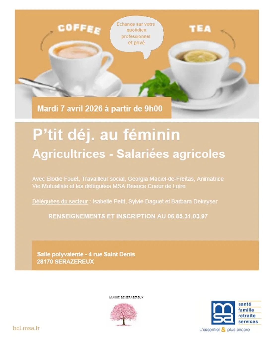 SÉRAZEREUX - P'tit déj féminin agricultrices, salariées agricoles