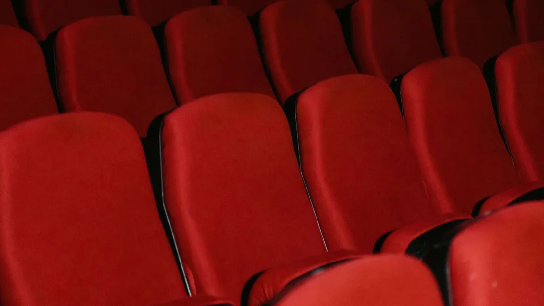 siège, cinéma, théâtre, rouge